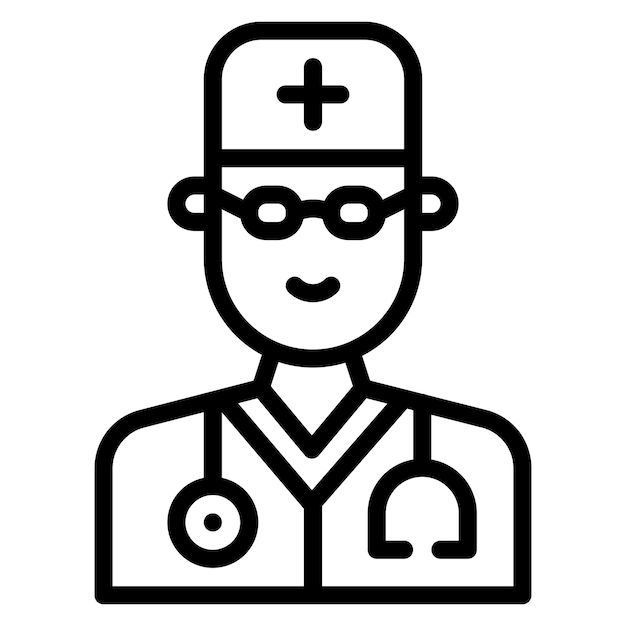 Imagen vectorial del icono del médico Se puede utilizar para el bienestar físico