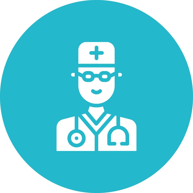 Imagen vectorial del icono del médico Se puede utilizar para el bienestar físico