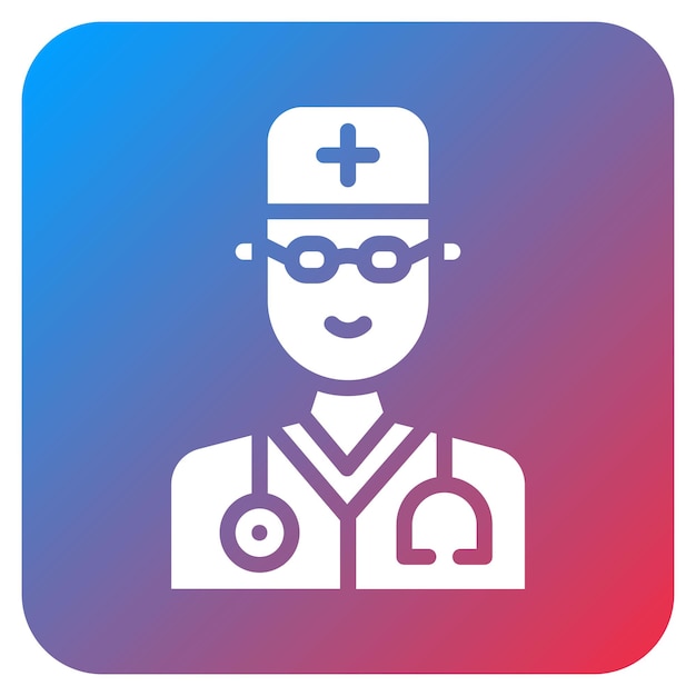 Imagen vectorial del icono del médico Se puede utilizar para el bienestar físico