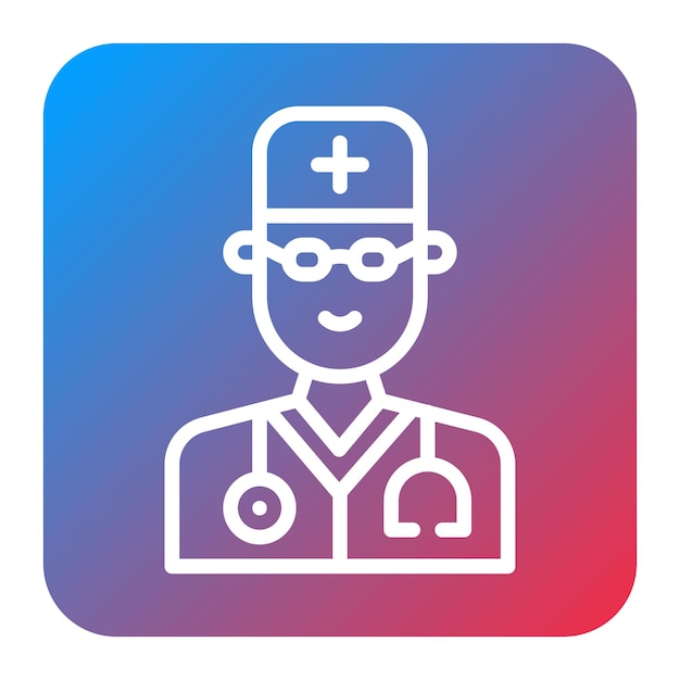 Imagen vectorial del icono del médico Se puede utilizar para el bienestar físico