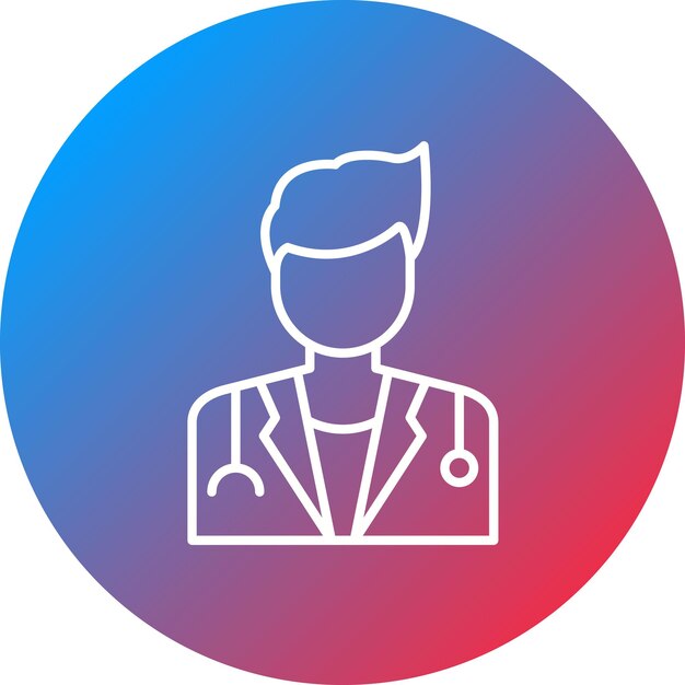 Imagen vectorial del icono del médico Se puede utilizar para el chequeo de salud