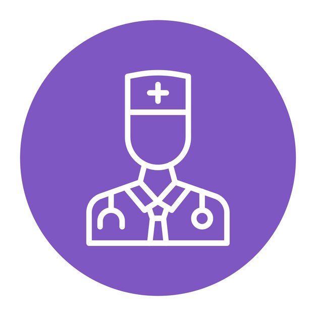 Imagen vectorial del icono del médico Puede utilizarse para la tuberculosis