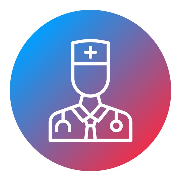 Imagen vectorial del icono del médico Puede utilizarse para la tuberculosis