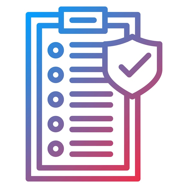 Imagen vectorial del icono de las medidas de seguridad Puede utilizarse para la gestión de riesgos