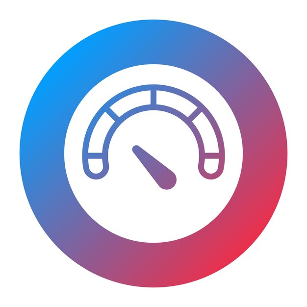 Imagen vectorial del icono del medidor de eficiencia Se puede utilizar para la gestión de operaciones