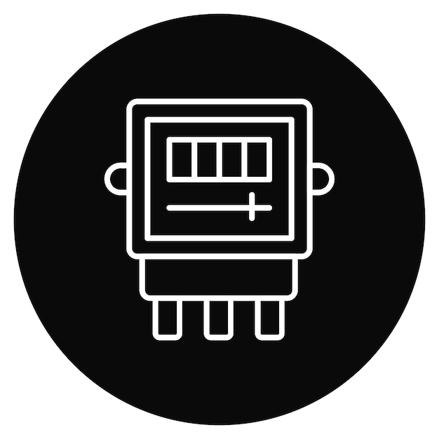 Imagen vectorial del ícono del medidor eléctrico Se puede utilizar para herramientas eléctricas