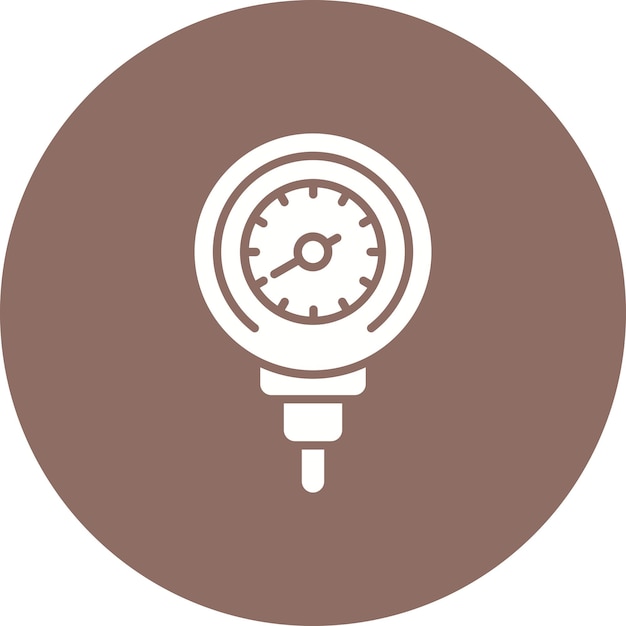 Imagen vectorial del icono del medidor de presión Se puede utilizar para la fontanería