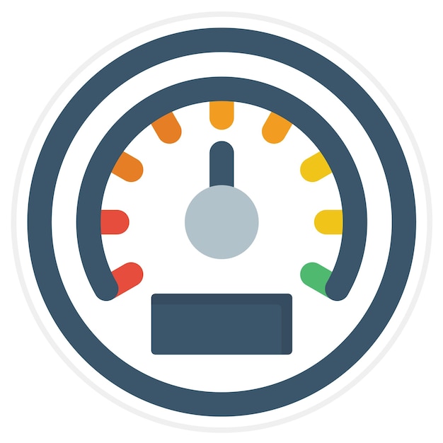 Imagen vectorial del ícono del medidor Se puede utilizar para la industria de la gasolina