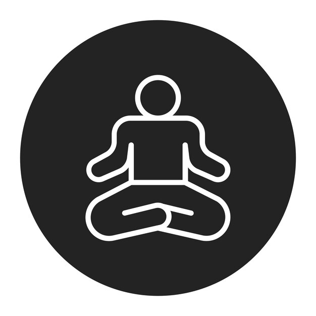 Imagen vectorial de icono de meditación Se puede usar para el bienestar físico