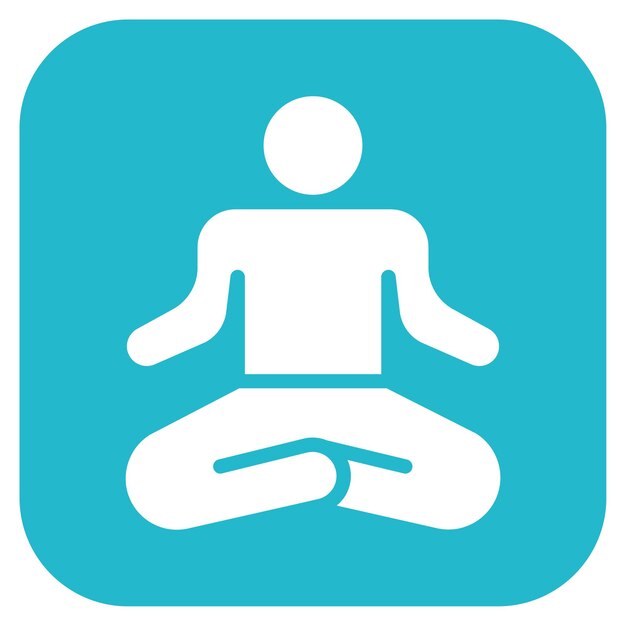 Imagen vectorial de icono de meditación Se puede usar para el bienestar físico