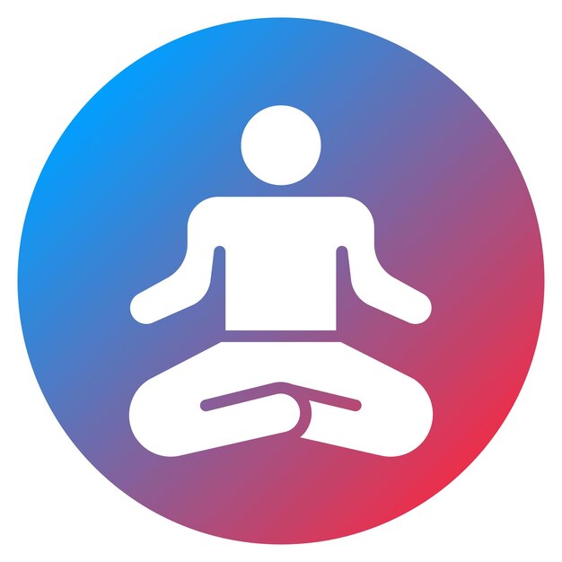 Imagen vectorial de icono de meditación Se puede usar para el bienestar físico