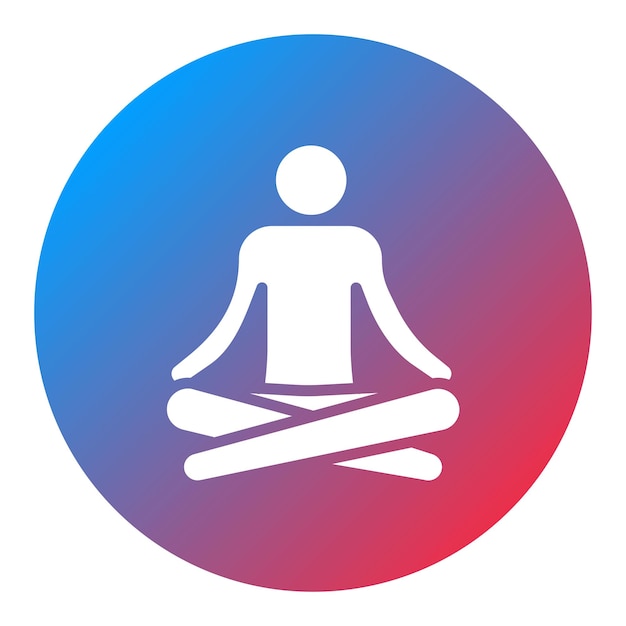 Imagen vectorial de icono de meditación Se puede usar para Psicología