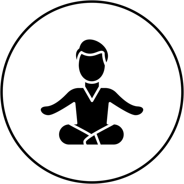 Imagen vectorial de icono de meditación Se puede usar para la salud mental