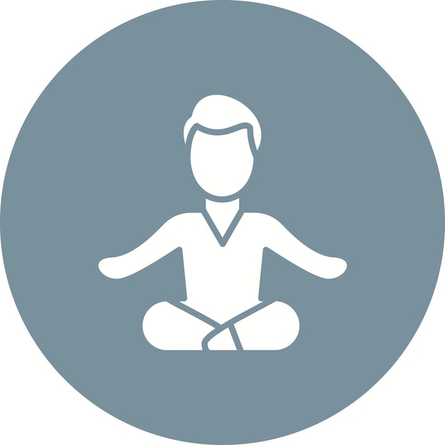 Imagen vectorial de icono de meditación Se puede usar para la salud mental