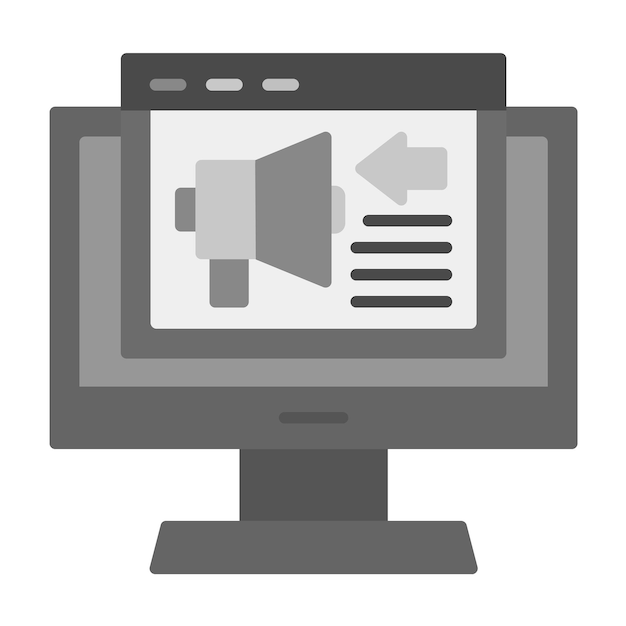 Imagen vectorial del icono del megáfono Se puede utilizar para comunicaciones