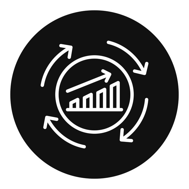 Imagen vectorial de icono de mejora continua Se puede utilizar para los valores básicos