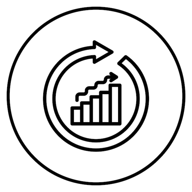 Imagen vectorial de icono de mejora continua Puede utilizarse para el Plan de Acción