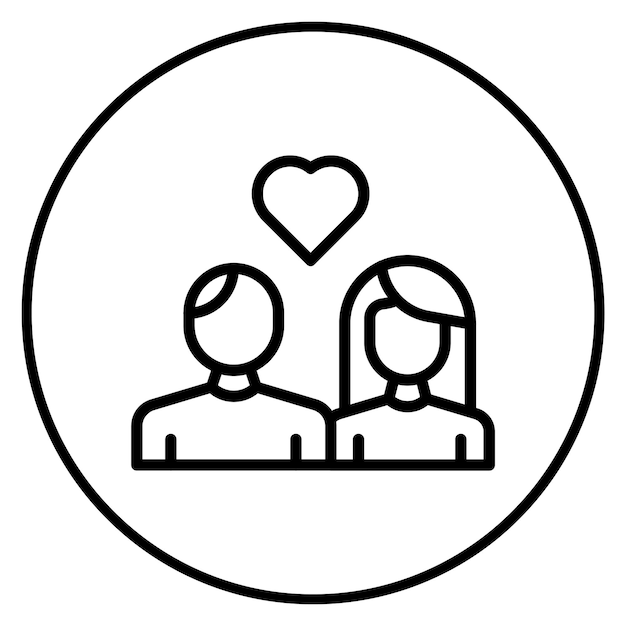 La imagen vectorial del icono de los mejores amigos se puede usar para la relación social