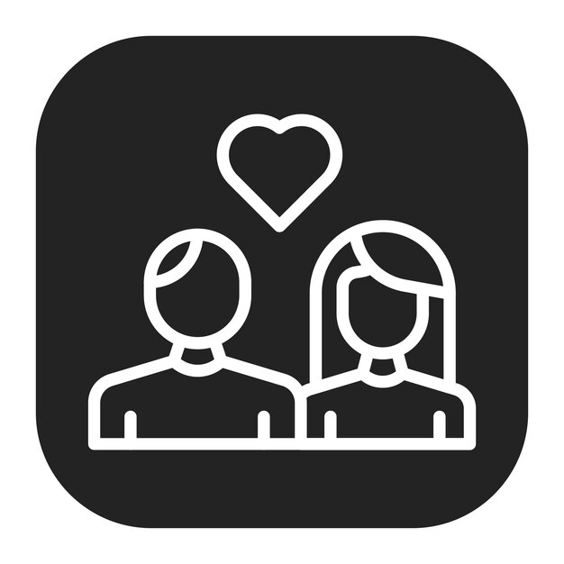 La imagen vectorial del icono de los mejores amigos se puede usar para la relación social