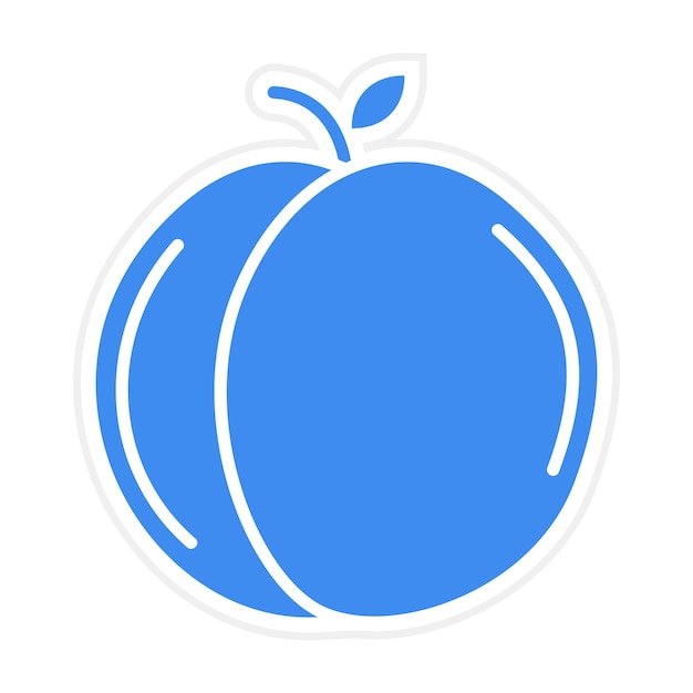 Imagen vectorial del icono del melocotón Se puede utilizar para frutas y verduras
