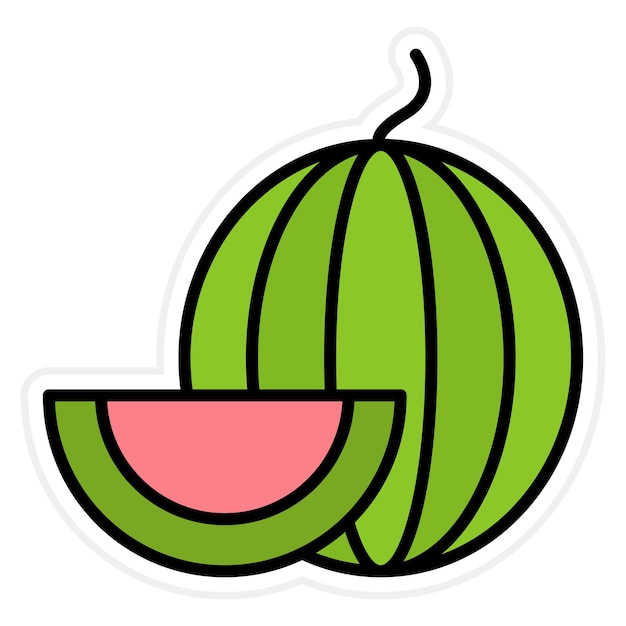 Imagen vectorial del icono del melón Se puede usar para jardinería