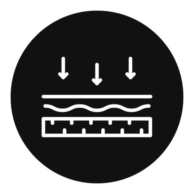 Imagen vectorial del icono de membrana Se puede utilizar para las características de la tela