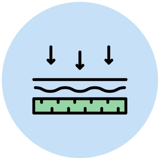 Imagen vectorial del icono de membrana Se puede utilizar para las características de la tela