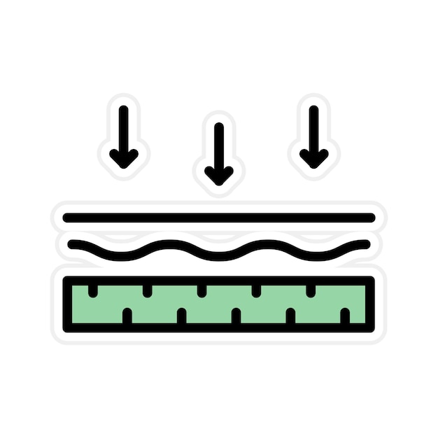 Imagen vectorial del icono de membrana Se puede utilizar para las características de la tela