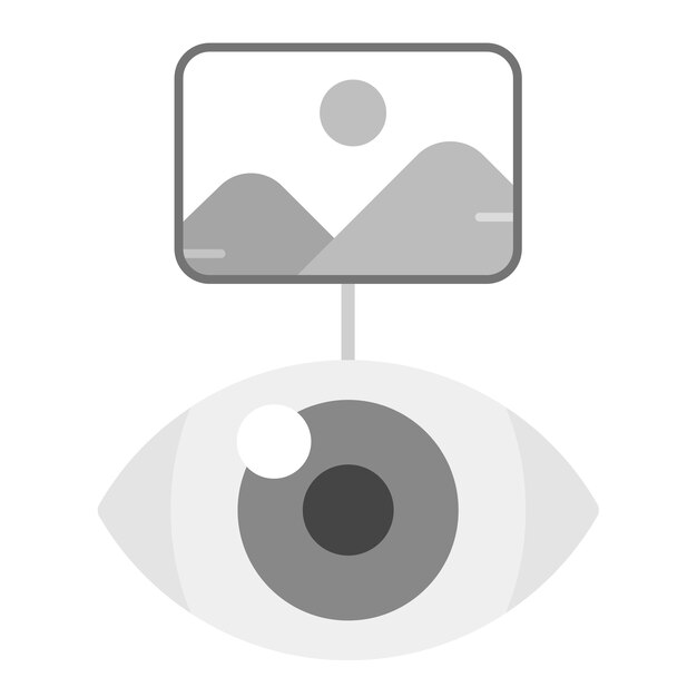 Imagen vectorial de icono de memoria visual Se puede utilizar para el optometrista