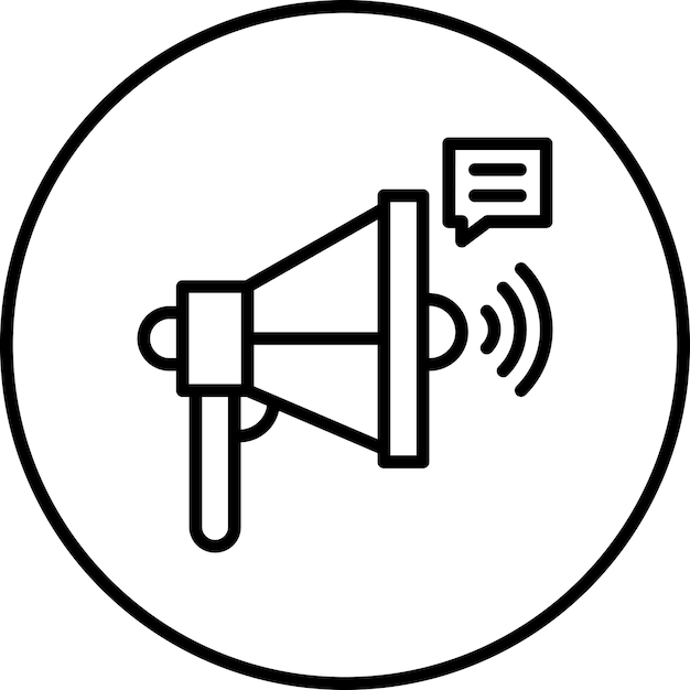 Imagen vectorial del icono de las menciones de marca Se puede utilizar para el video blog