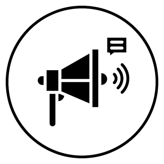 Imagen vectorial del icono de las menciones de marca Se puede utilizar para el video blog