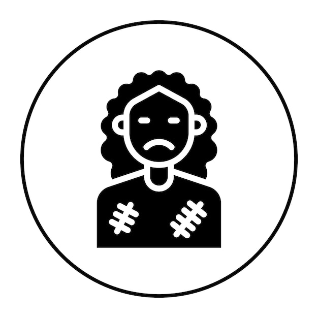 Imagen vectorial del icono del mendigo Se puede usar para los sin techo