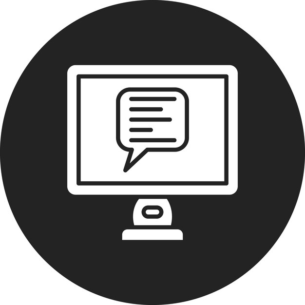 Imagen vectorial de icono de mensajería de escritorio Se puede utilizar para Comunicación y Medios
