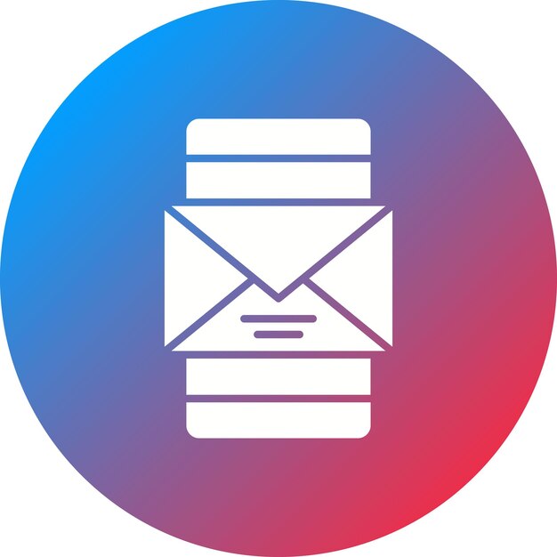Imagen vectorial de icono de mensajería móvil Se puede utilizar para Comunicación y Medios
