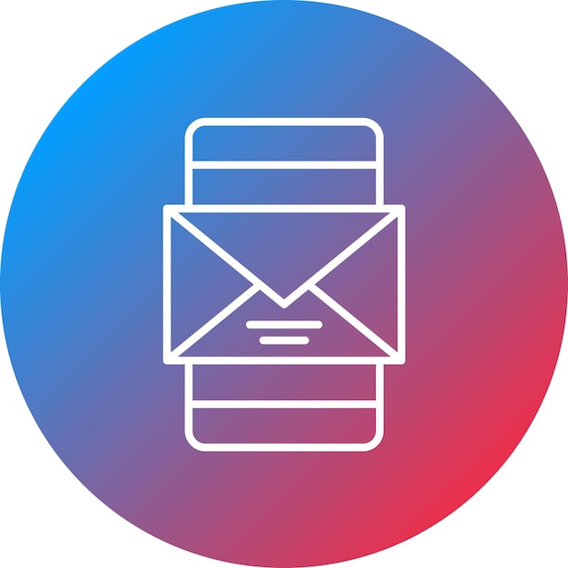 Imagen vectorial de icono de mensajería móvil Se puede utilizar para Comunicación y Medios