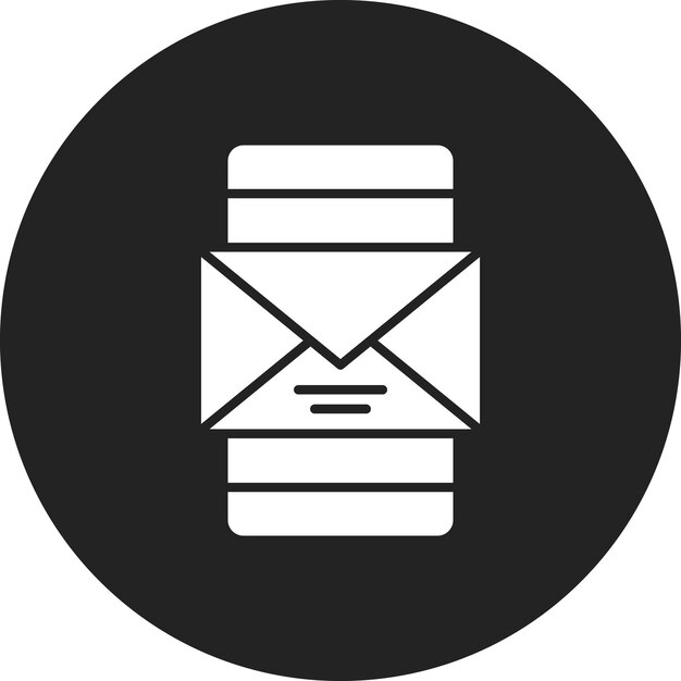Imagen vectorial de icono de mensajería móvil Se puede utilizar para Comunicación y Medios