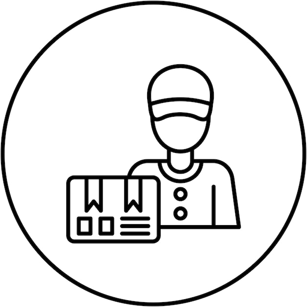 Imagen vectorial del icono del mensajero Puede utilizarse para la entrega y la logística
