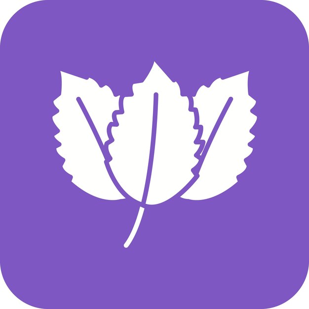 Imagen vectorial del icono de la menta se puede utilizar para frutas y verduras