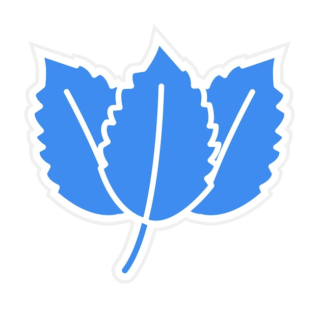 Imagen vectorial del icono de la menta se puede utilizar para frutas y verduras