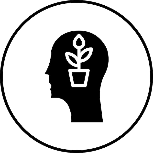 Imagen vectorial del icono de la mentalidad de crecimiento Se puede utilizar para el liderazgo
