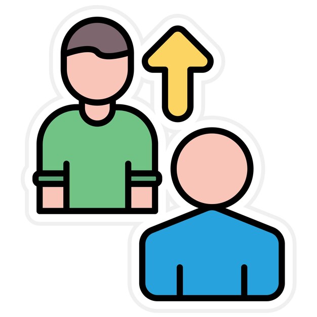 Imagen vectorial del icono de mentoría Se puede utilizar para la Agencia de Medios Sociales