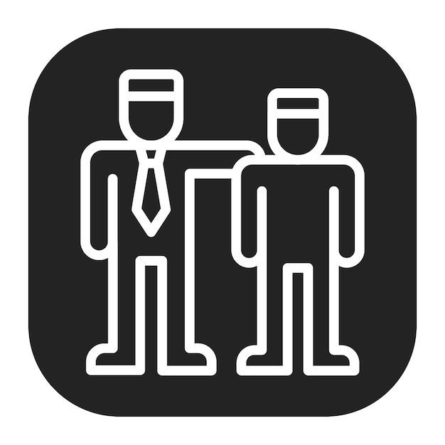 Imagen vectorial del icono de mentoría Se puede utilizar para la Feria del Trabajo