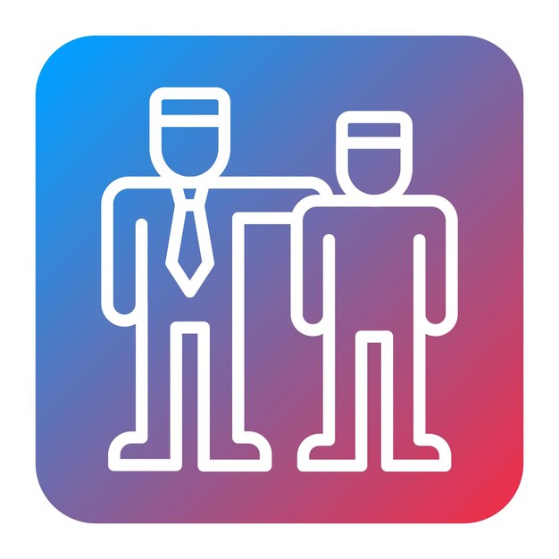 Imagen vectorial del icono de mentoría Se puede utilizar para la Feria del Trabajo