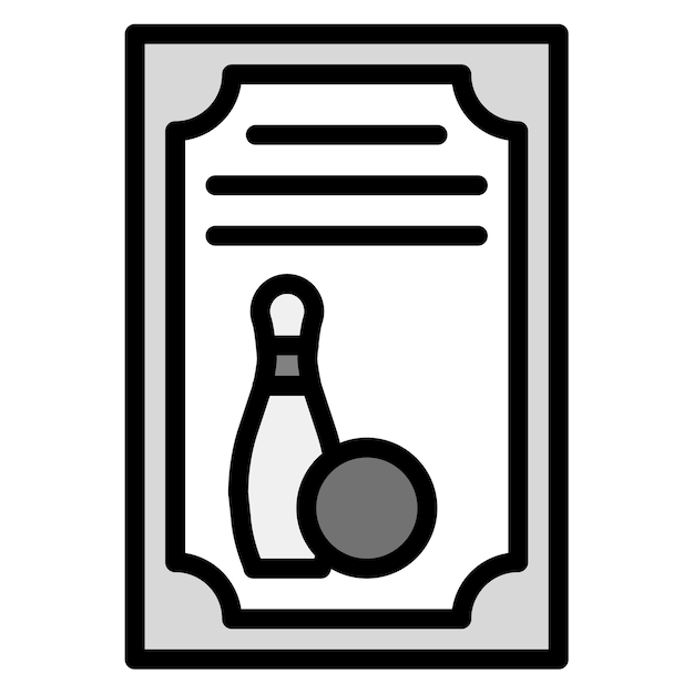 La imagen vectorial del icono del menú de eventos se puede usar para el boliche