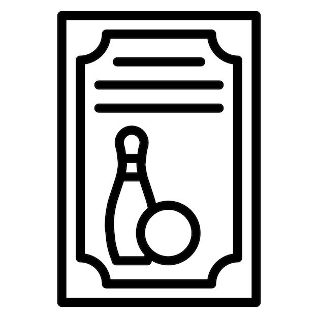 La imagen vectorial del icono del menú de eventos se puede usar para el boliche