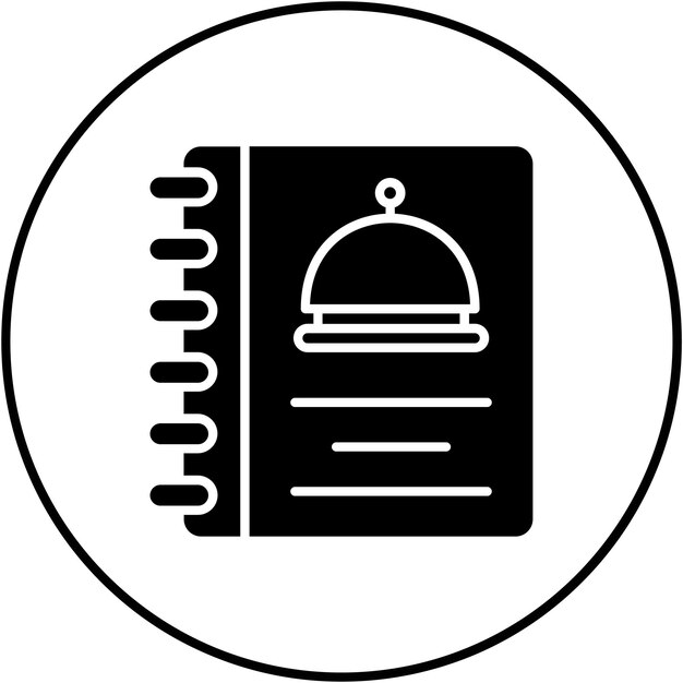 Imagen vectorial del icono del menú Se puede usar para catering