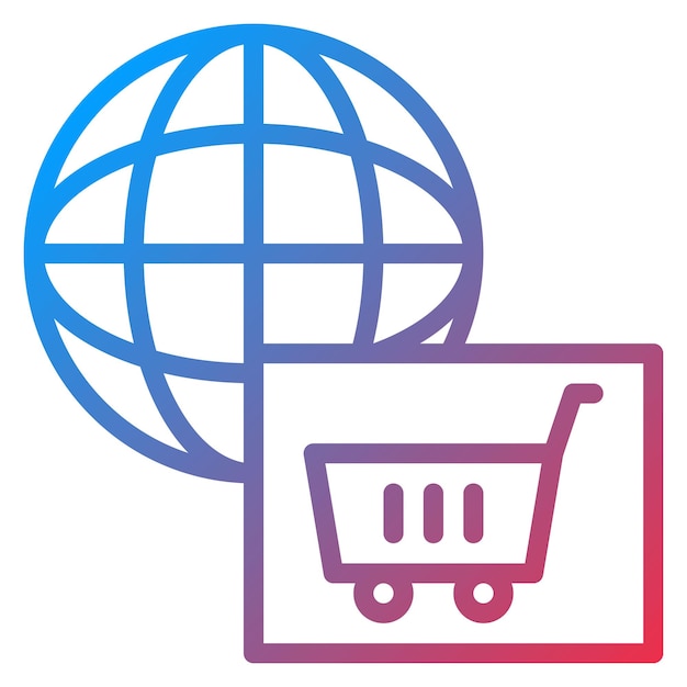 Imagen vectorial del icono del mercado global Se puede utilizar para la ciencia de datos