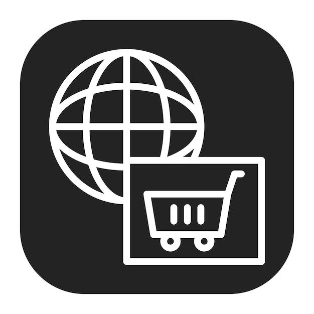 Imagen vectorial del icono del mercado global Se puede utilizar para la ciencia de datos
