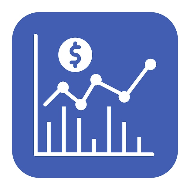 Imagen vectorial del icono del mercado de valores Se puede utilizar para el manejo de crisis