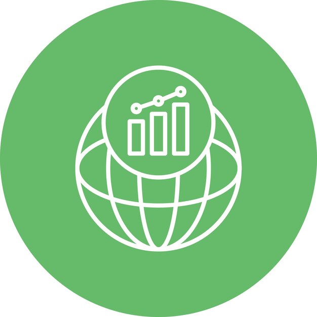 Imagen vectorial del icono del mercado de valores Se puede utilizar para negocios